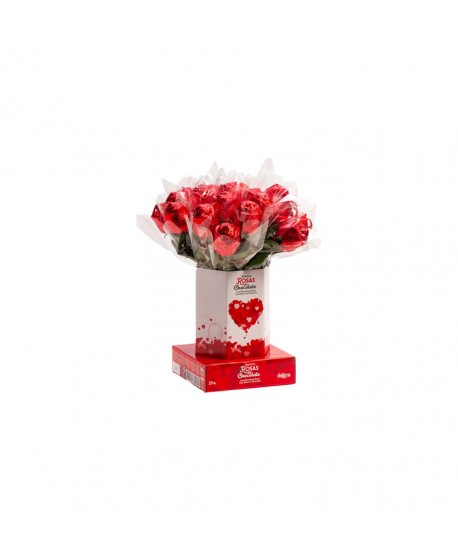 JARRON CON ROSAS CHOCOLATE 20X18GR.REF. 219052