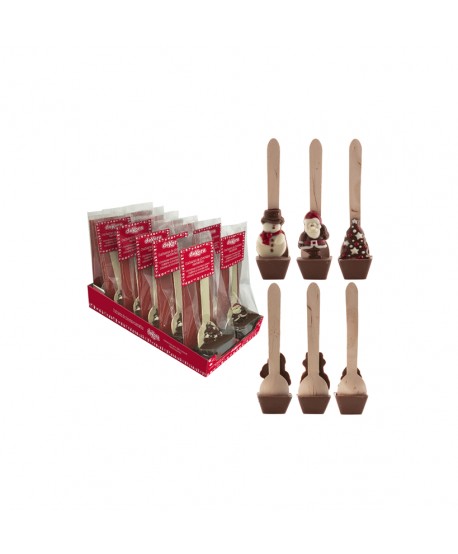 CUCHARAS DE CHOCOLATE NAVIDEÑAS 12X40GR.