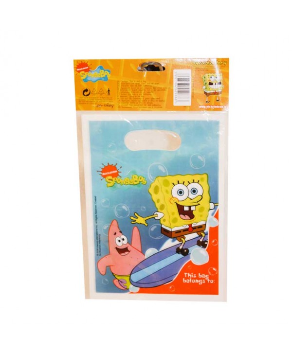 BOB ESPONJA BOLSAS SURF.6U.