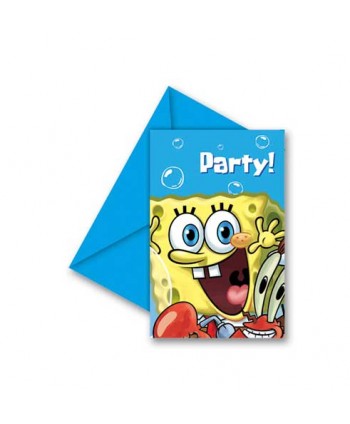 BOB ESPONJA INVITACIONES 6X24
