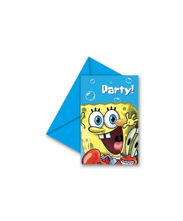 BOB ESPONJA INVITACIONES 6X24