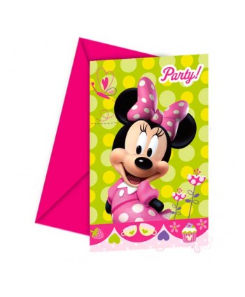 MINNIE INVITACIONES 6UN.