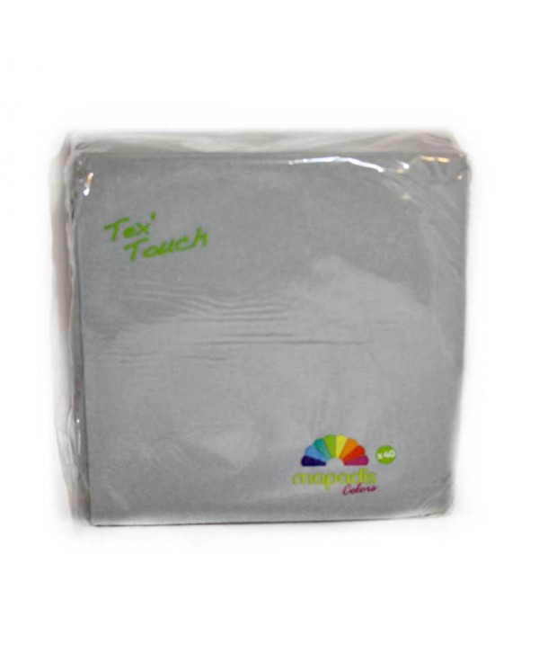 SERVILLETA 40U.38X38CM GRIS