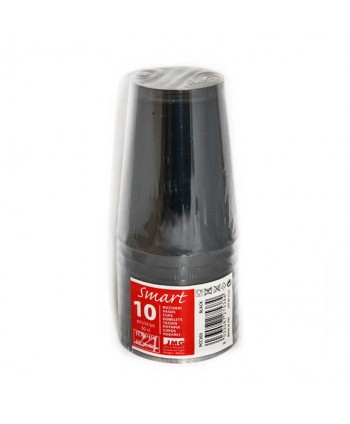 VASOS 10U.30CL. NEGRO