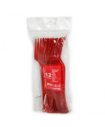 TENEDORES 12U.ROJO