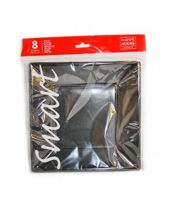 PLATOS 8U.23X23X2CM.NEGRO