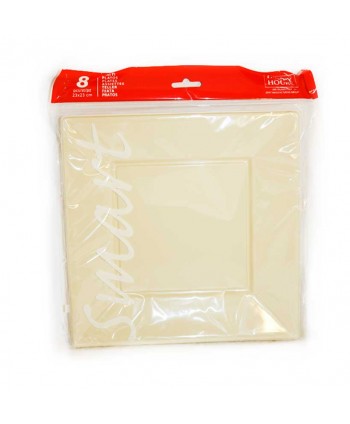 PLATOS 8U.23X23X2CM.CREMA