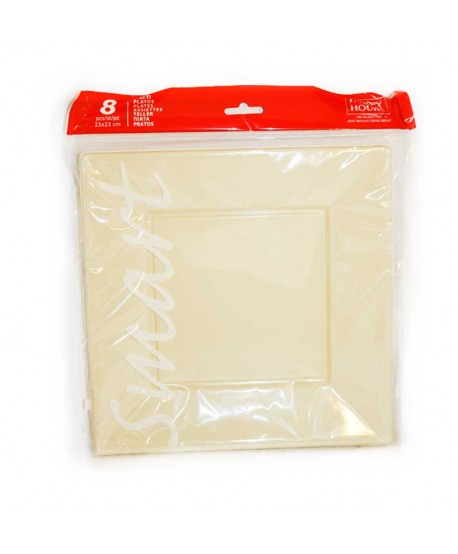PLATOS 8U.23X23X2CM.CREMA