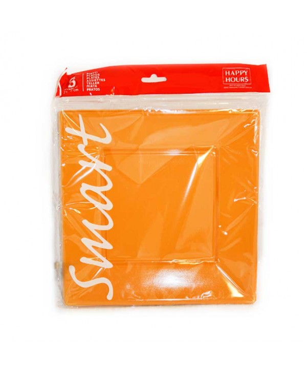 PLATOS 8U.23X23X2CM.NARANJA