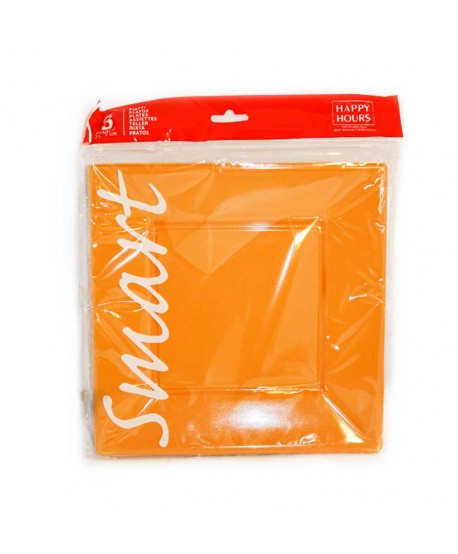 PLATOS 8U.23X23X2CM.NARANJA