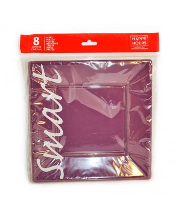 PLATOS 8U.23X23X2CM.MORADO
