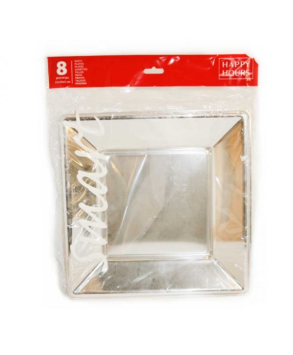 PLATOS 8U.23X23X2CM.PLATA