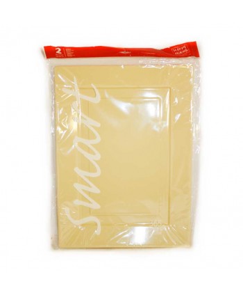 BANDEJA RECTANGULAR 2U.CREMA