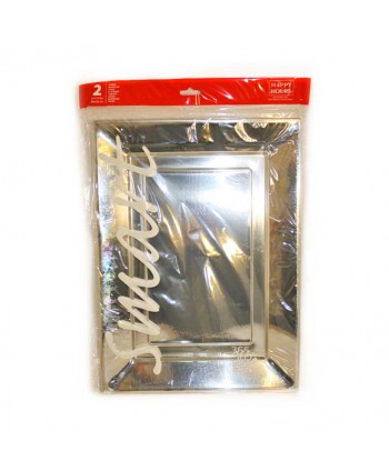 BANDEJA RECTANGULAR 2U.PLATA