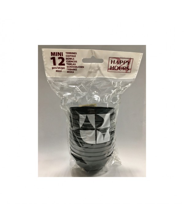 MINI BOL 12U.80ML. NEGRO