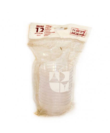 MINI BOL 12U.80ML. TRANSP.