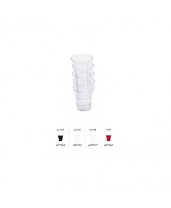 MINI VASO UNSQ.NEGRO 6CL.12U.