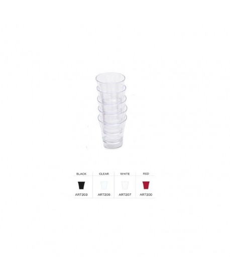 MINI VASO UNSQ.NEGRO 6CL.12U.