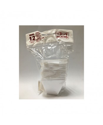 MINI VASO UNSQ.BLANCO 6CL.12U
