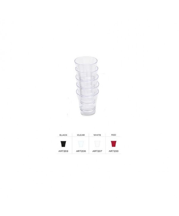 MINI VASO UNSQ.TRANSP.6CL.12U