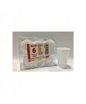 MINI VASO 6U.6CL.BLANCO
