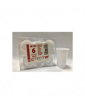 MINI VASO 6U.6CL.BLANCO