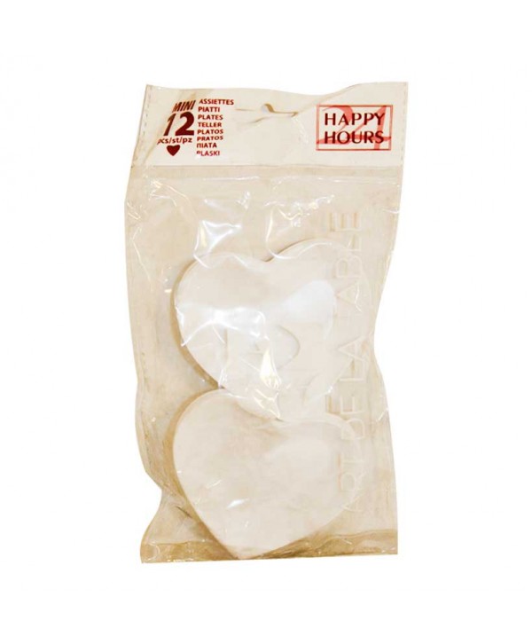 MINI PLATO CORAZON 12U.BLANCO