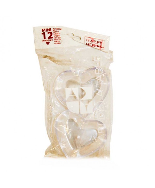 MINI PLATO CORAZON 12U.TRANSP