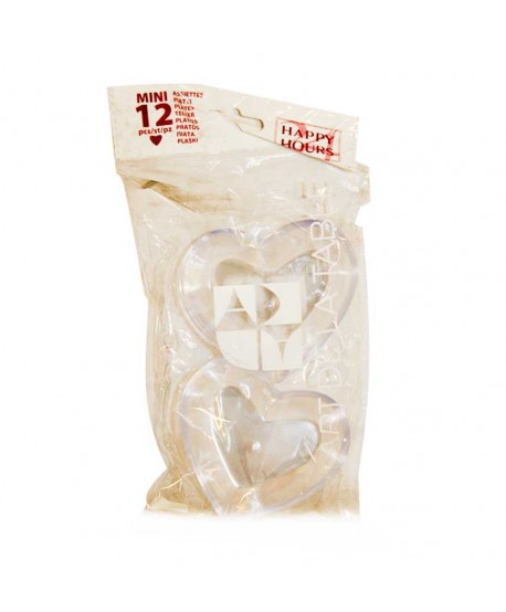 MINI PLATO CORAZON 12U.TRANSP