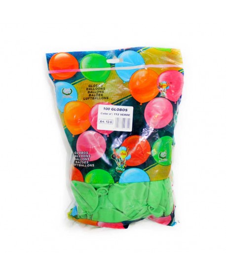 GLOBOS VERDE 100UN.ART.12-G