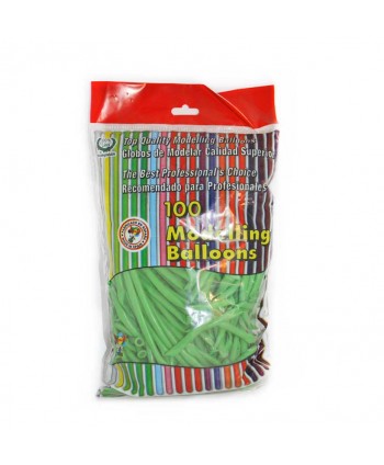 GLOBOS MODELAR VERDE 100U.ART260-F