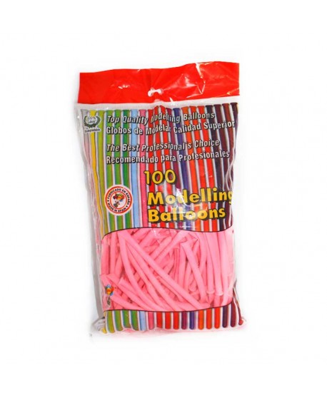 GLOBOS MODELAR ROSA 100U.ART.260-F