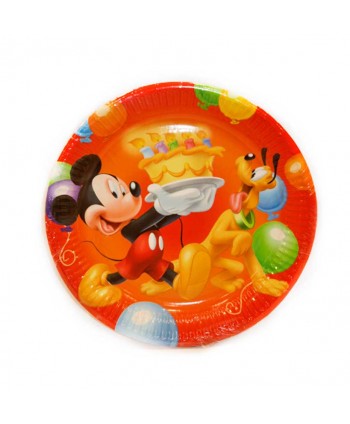 MICKEY PARTY PLATOS 23CM 8X25UN.