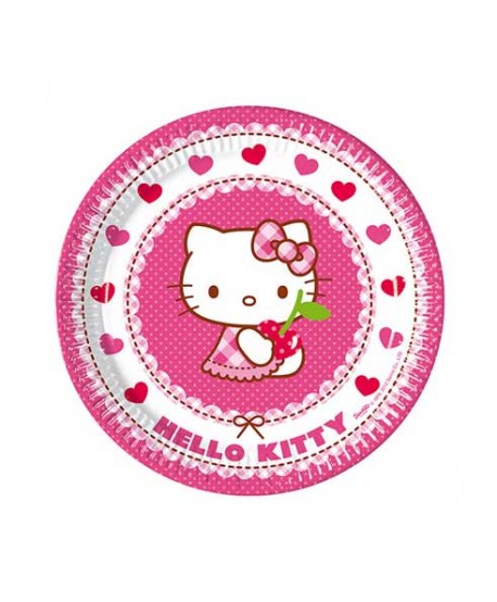 HELLO KITTY PLATOS 19,5CM 8UN.