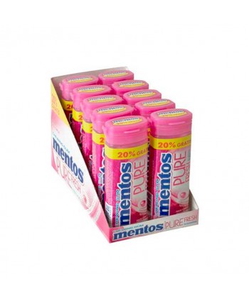 MENTOS GUM PURE FR.TUTTI FRUTTTI 10U.
