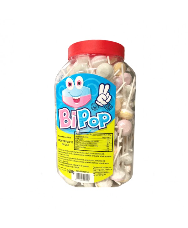 CHUPETE BIPOP ENVUELTO BOTE 200UN.