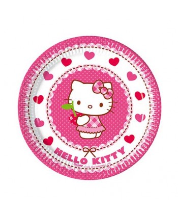 HELLO KITTY PLATOS 23CM 8UN.