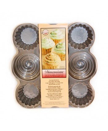 CAKE PLACA 4 MOLDES CUPCAKE 7,5X10CM.REF.527029