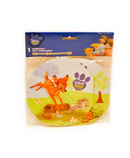 DISNEY ANIMAL FRIENDS GUIRNALDA FELIZ CUMPLEAÑOS