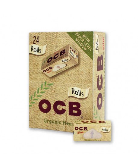 OCB PAPEL CAÑAMO ORGANICO ROLLS SLIM 24U. OP09086