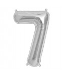 GLOBO FOIL 34" 87CM PLATA NO7