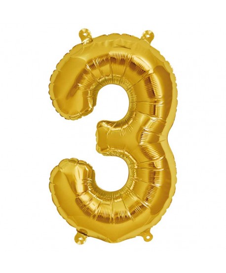 GLOBO FOIL 34" 87CM ORO NO3
