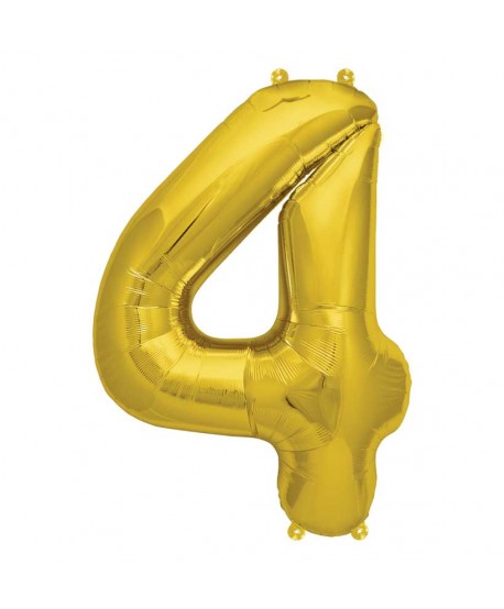 GLOBO FOIL 34" 87CM ORO NO4