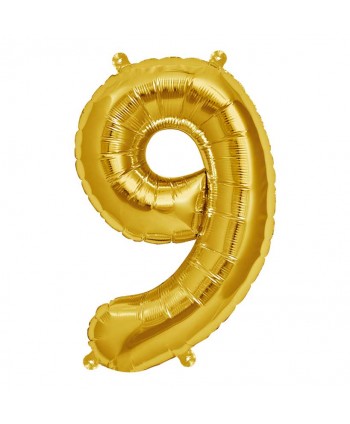 GLOBO FOIL 34" 87CM ORO NO9