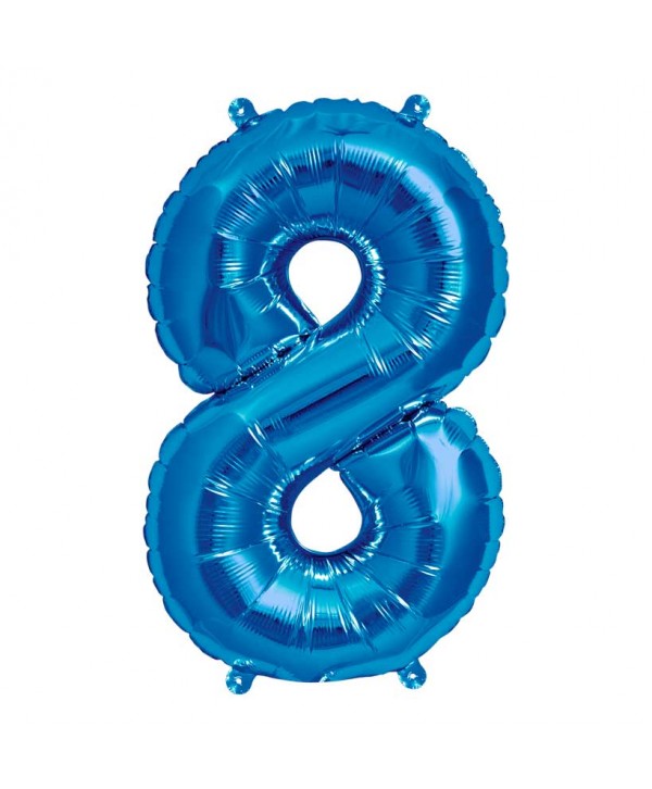 GLOBO FOIL 34" 87CM AZUL NO8