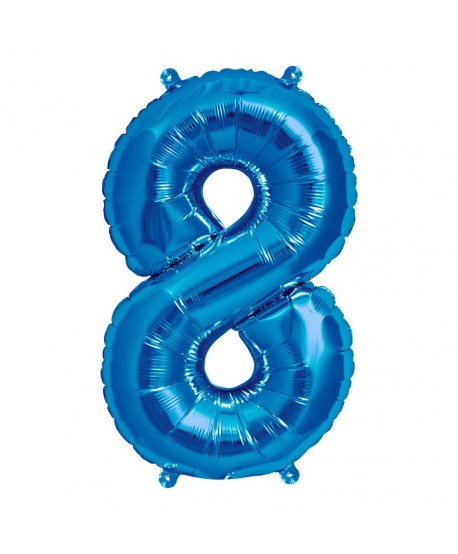 GLOBO FOIL 34" 87CM AZUL NO8