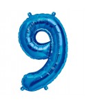 GLOBO FOIL 34" 87CM AZUL NO9
