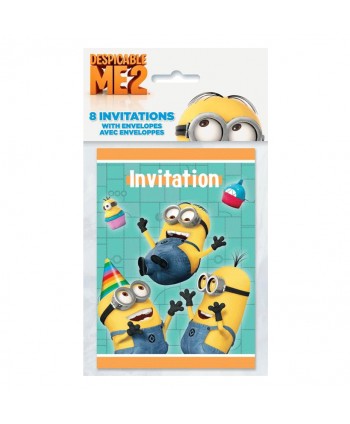 MINIONS INVITACIONES 8UN.