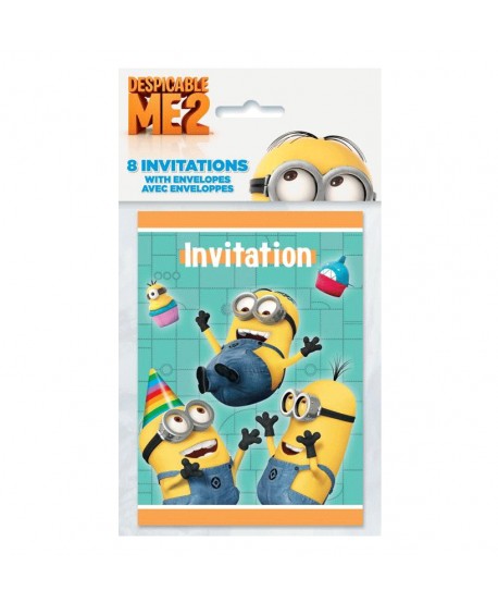 MINIONS INVITACIONES 8UN.