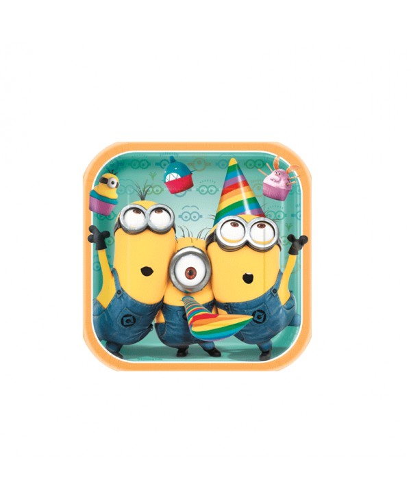 MINIONS PLATOS  22CM.8UN.